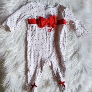 Baby girl Christmas footies